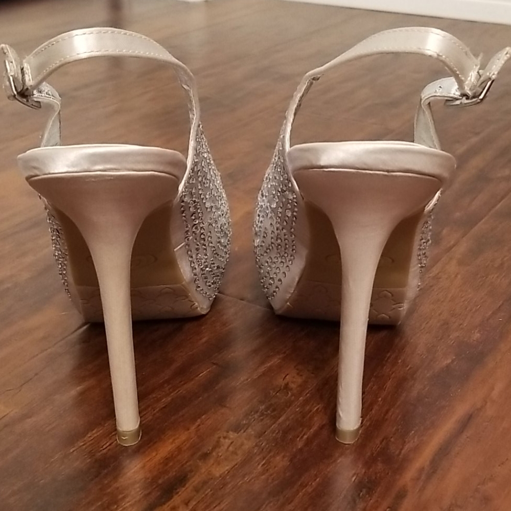 HOT BUYπ₯ NEW Crystal Peep Toe Slingback Heels!!! - Picture 4 of 8